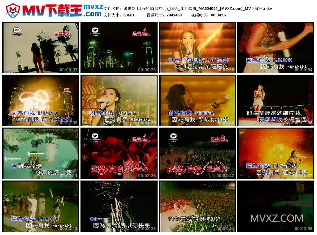 张惠妹-因为有我(演唱会)_国语_流行歌曲_MA504045